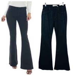 KanCan Black Flared Coated Jeans-NWT